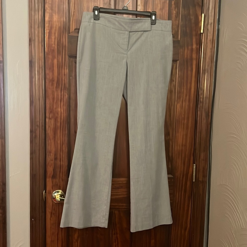 Light Gray White Striped Dress Pant